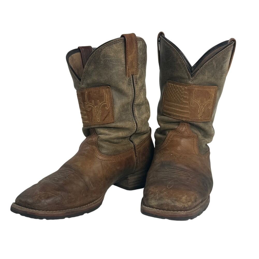 Ariat Hybrid Patriot Western Boots Casper Brown 11 EE